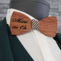 Nœud papillon en bois personnalisable – Image 2