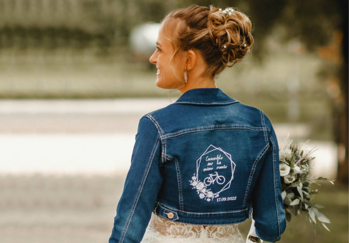 Veste en jean personnalisée privée