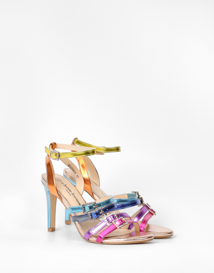 Sandales mariée colorées
