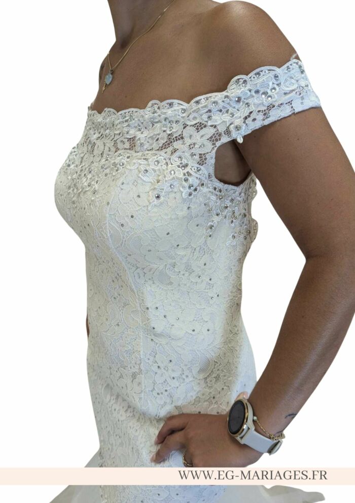 Robe de mariée Sirène dentelle – Image 6