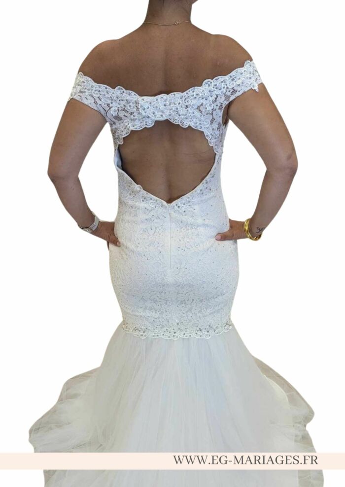 Robe de mariée Sirène dentelle – Image 3